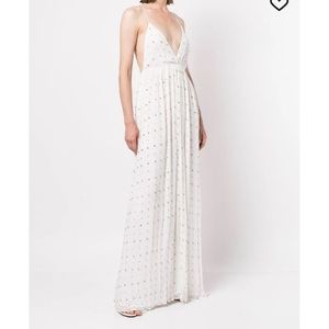 Retrofete | Zadie Embellished Silk  Maxi Dress